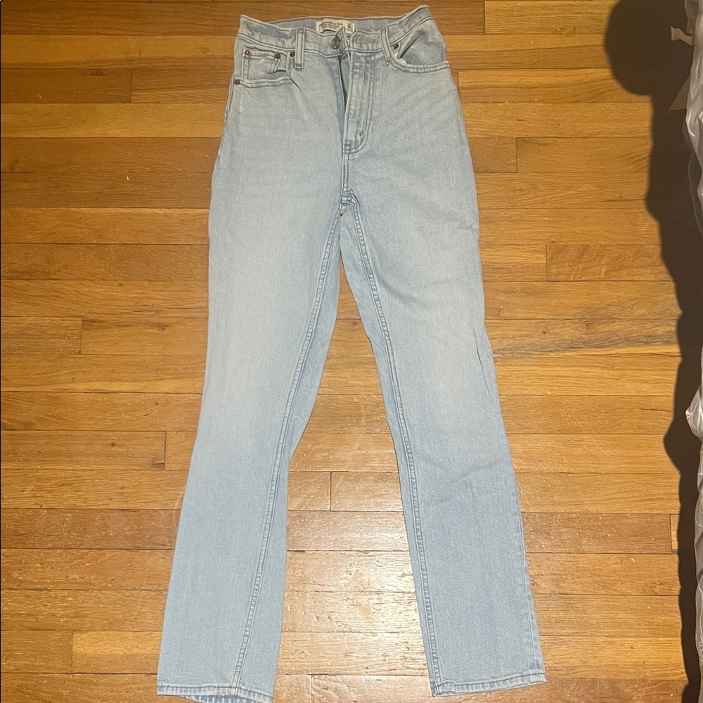Abercrombie & Fitch Light Wash Straight Leg Jeans